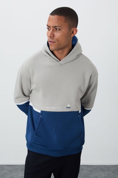 Herrar Färgsatt Hooded Sweatshirt - Image 4