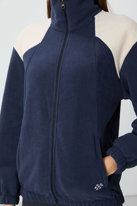 Överdimensionerad Color Block Halvdraget Sweatshirt - Image 6