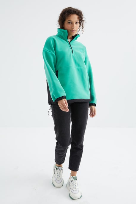 Oversized Half-zip Pluche Sweatshirt - Image 5