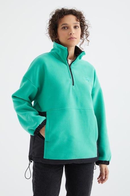Oversized Half-zip Pluche Sweatshirt - Image 6