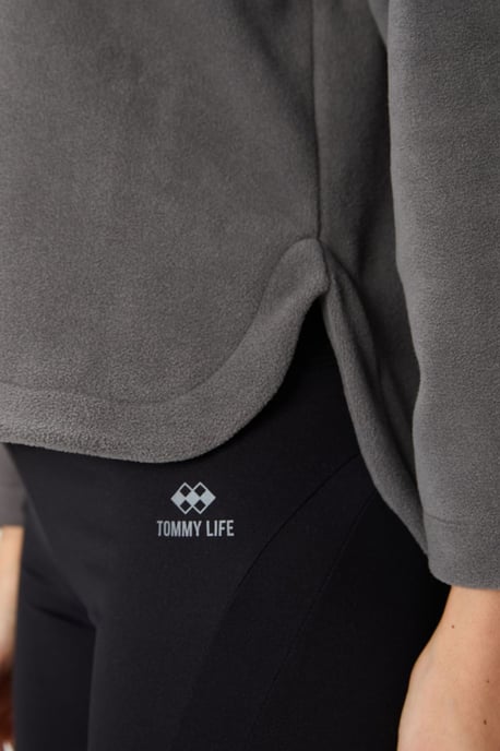 Overgrote Pluche Half-rits Hoody Sweatshirt - Image 3
