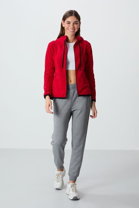 Dames Pluche Zip-up Hoodie Sweatshirt - Image 2