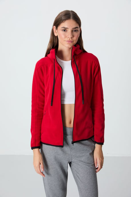 Dames Pluche Zip-up Hoodie Sweatshirt - Image 3