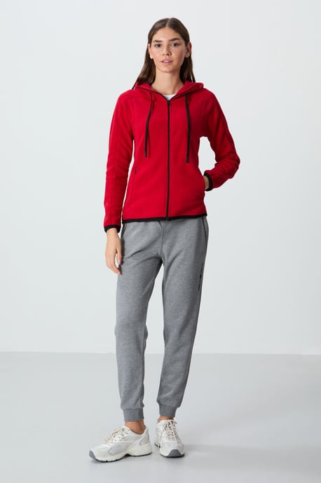 Dames Pluche Zip-up Hoodie Sweatshirt - Image 4