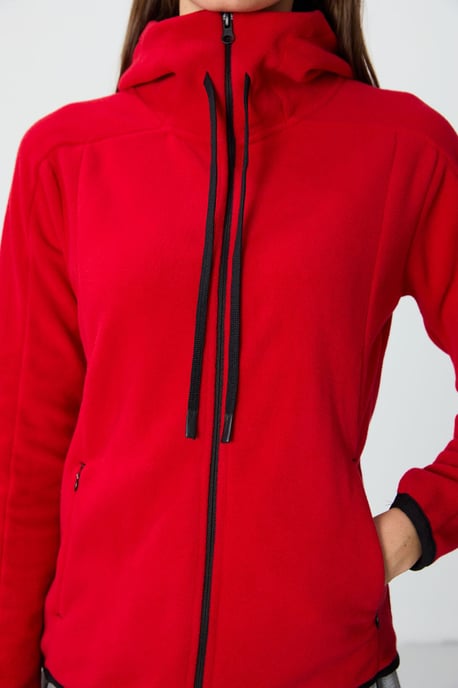 Dames Pluche Zip-up Hoodie Sweatshirt - Image 5