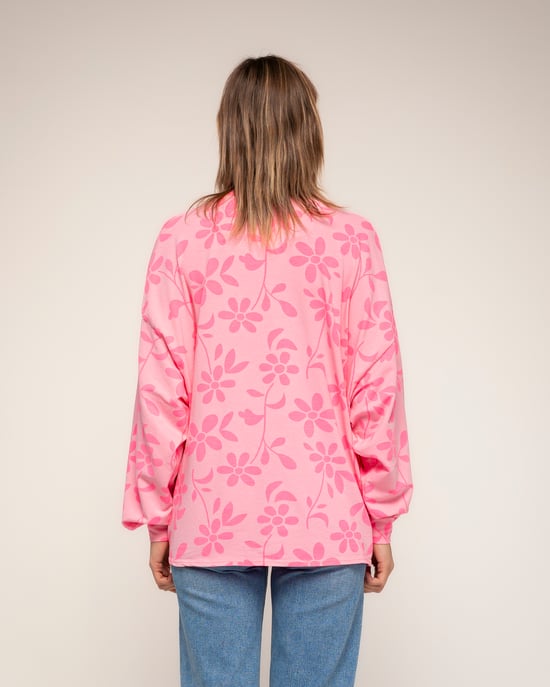 Sweatshirt met lange mouwen en bloemenprint - Image 2