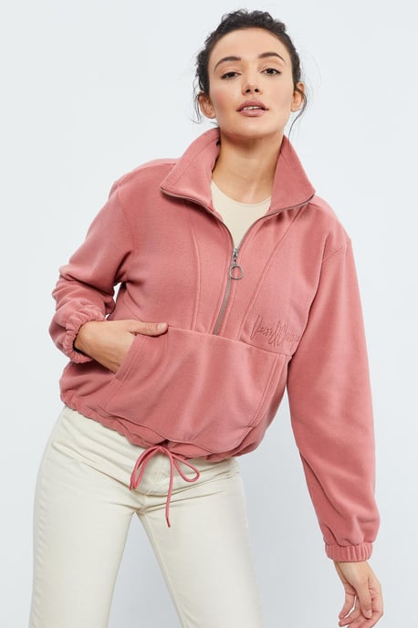 Oversized Halflange Rits Pluche Sweatshirt - Image 2