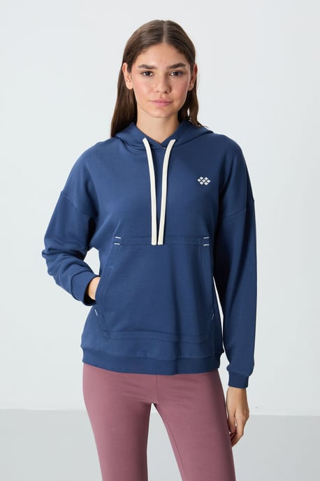 Oversized Hooded Sweatshirt With Pocket - Image 1