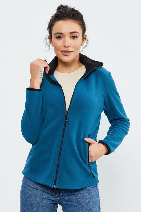 Dames Pluche Zip-Front Sweatshirt - Image 5