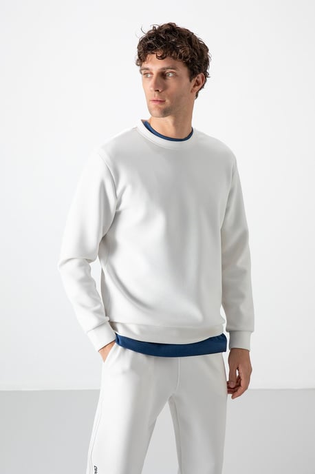 Heren Effen Rundhals Sweatshirt - Image 2