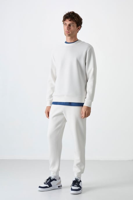 Heren Effen Rundhals Sweatshirt - Image 3