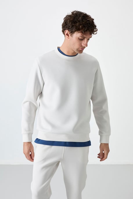 Heren Effen Rundhals Sweatshirt - Image 5