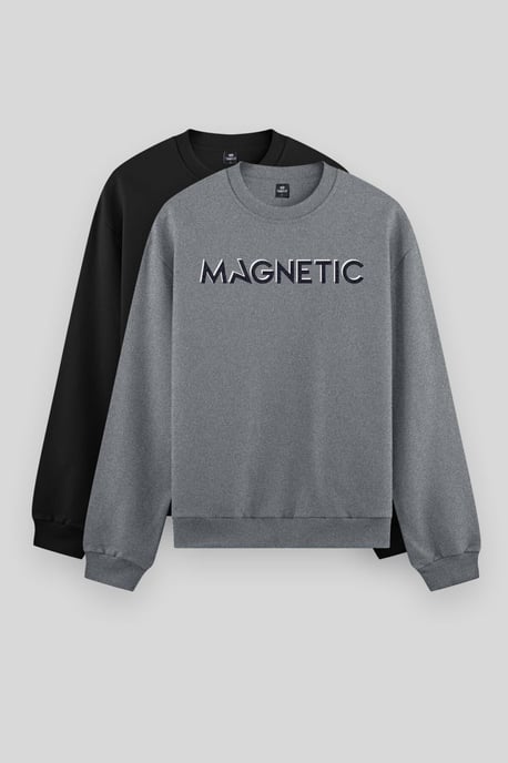 Men's Printed Crew Neck Sweatshirt - Image 1