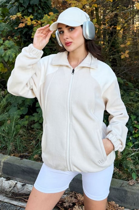 Överdimensionerad Färgblock Halvdraget Sweatshirt - Image 1