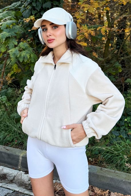 Överdimensionerad Färgblock Halvdraget Sweatshirt - Image 2