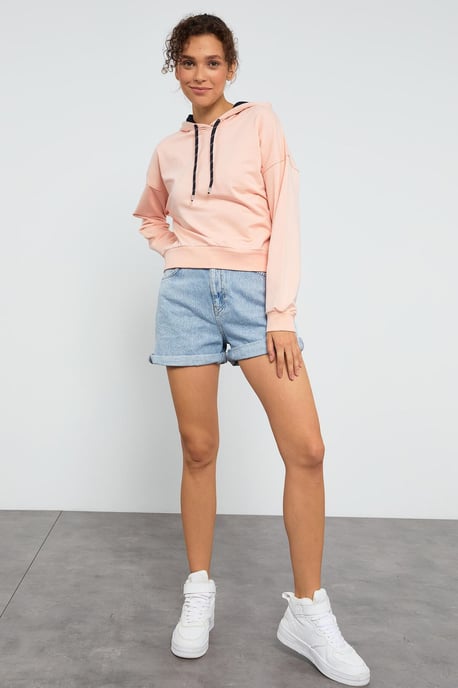 Ontspannen Hoodie Met Strikdetail - Image 4