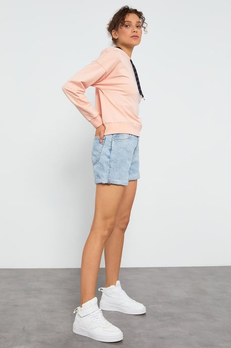 Ontspannen Hoodie Met Strikdetail - Image 6