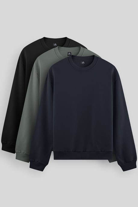 Mäns Enkel Rundhalsad Sweatshirt - Image 1