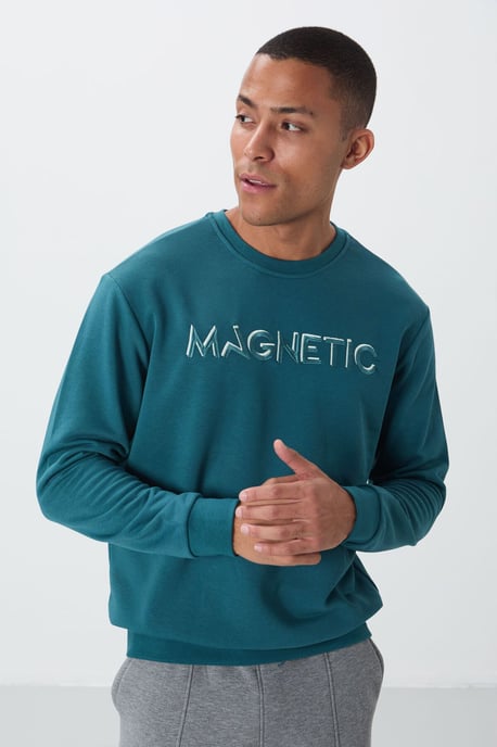 Heren Geprinte Ronde Hals Sweatshirt - Image 4