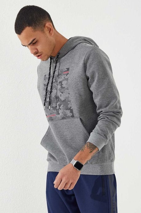 Heren Hoodie met camouflageprint - Image 3