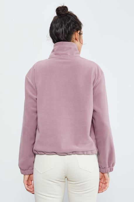 Oversized Half-zip Plush Sweatshirt - Image 6