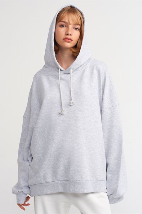 Överdimensionerad bomulls hoodie sweatshirt - Image 1