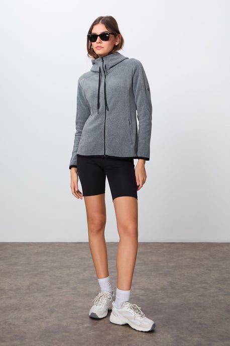 Vrouwen Pluche Rits-Hoodie - Image 2