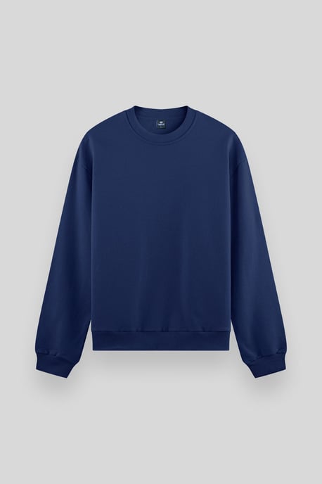 Heren Effen Rundhals Sweatshirt - Image 1