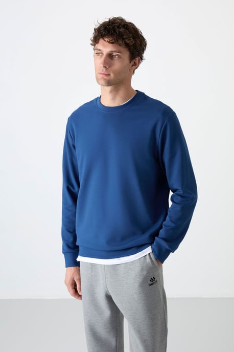 Heren Effen Rundhals Sweatshirt - Image 2