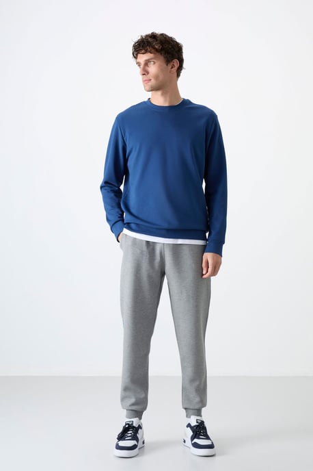 Heren Effen Rundhals Sweatshirt - Image 3