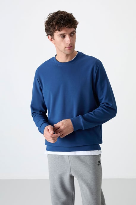 Heren Effen Rundhals Sweatshirt - Image 5
