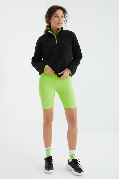 Overmaatse Pluche Halflange Rits Sweatshirt - Image 2