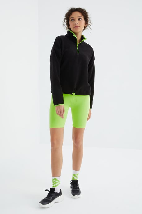 Overmaatse Pluche Halflange Rits Sweatshirt - Image 6