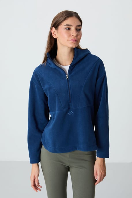 Oversized Pluche Half-zip Hoodie - Image 6