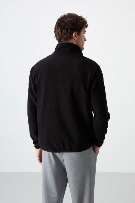 Men's Slim Fit Half-zip Plush Sweatshirt - Image 6