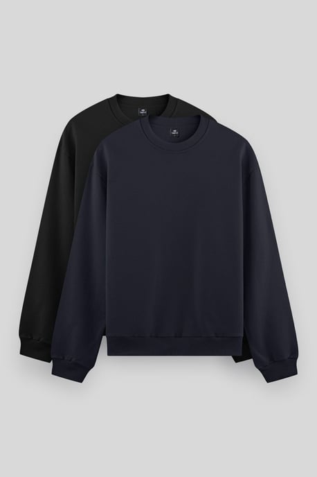 Men's Plain Crew Neck Sweatshirt - Image 1