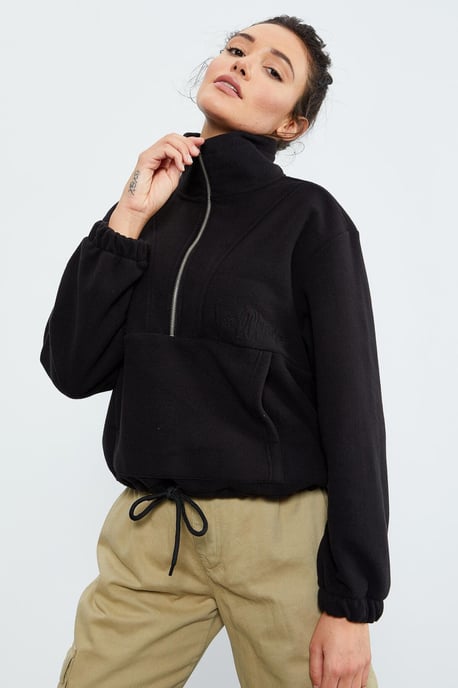 Over-sized Halve rits Pluche Sweatshirt - Image 1