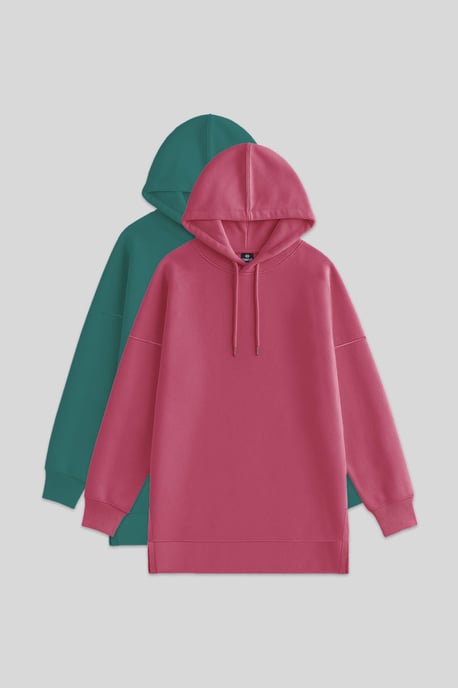 Oversized Hooded Sweatshirt With Pocket - Image 1