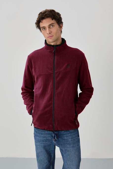 Herrarnas plysch zip-up sweatshirt - Image 3