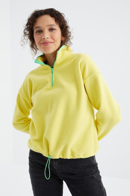 Oversized Pluchen Halfsip Sweatshirt - Image 2