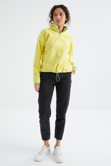 Oversized Pluchen Halfsip Sweatshirt - Image 3