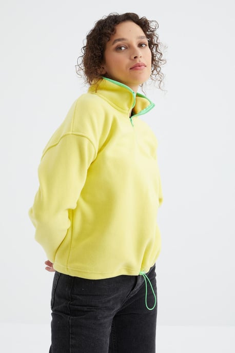 Oversized Pluchen Halfsip Sweatshirt - Image 5