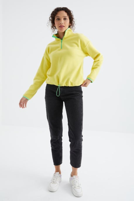 Oversized Pluchen Halfsip Sweatshirt - Image 6