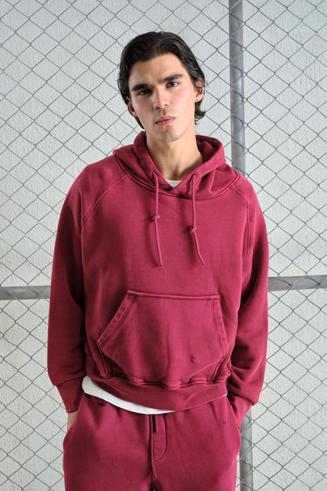 Hoodie med dragsko och ficka - Image 2