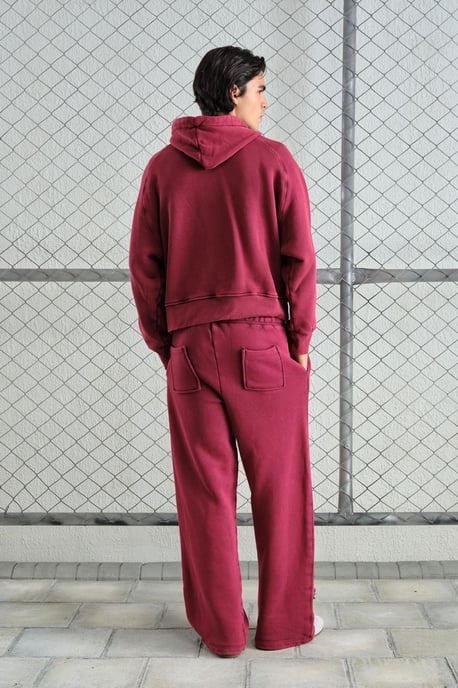 Hoodie med dragsko och ficka - Image 3