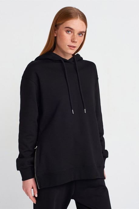 Oversized Katoenen Zip-Front Hoodie - Image 1