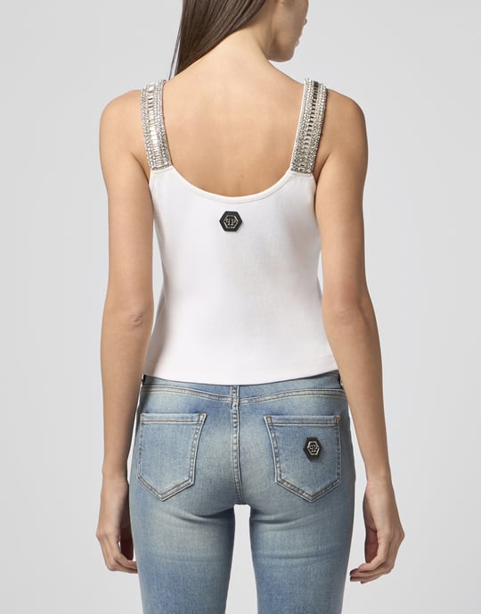 Rib Tank Top Strass Hexagon Hexagon - Image 5