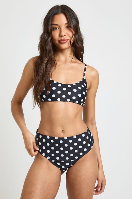 Polka Dot Essentials Scoop Bikini Top - Image 3