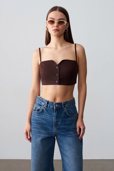 Kvinnors kortärmad figursydd Tencel-väst - Image 3