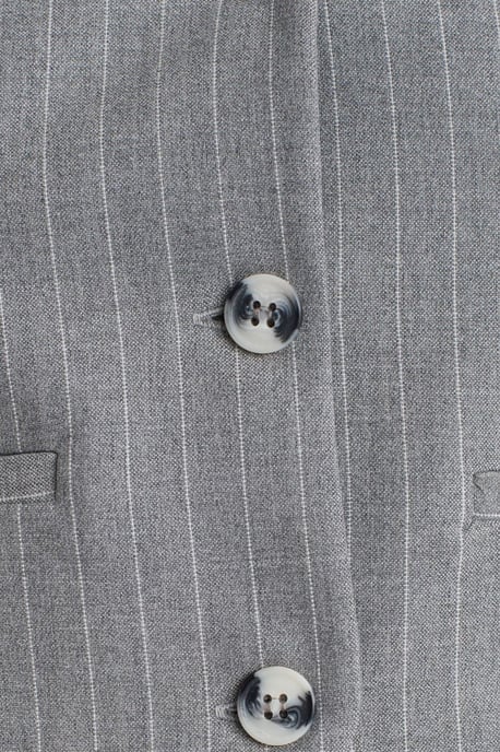 Women's Striped Cropped Waistcoat - Image 4